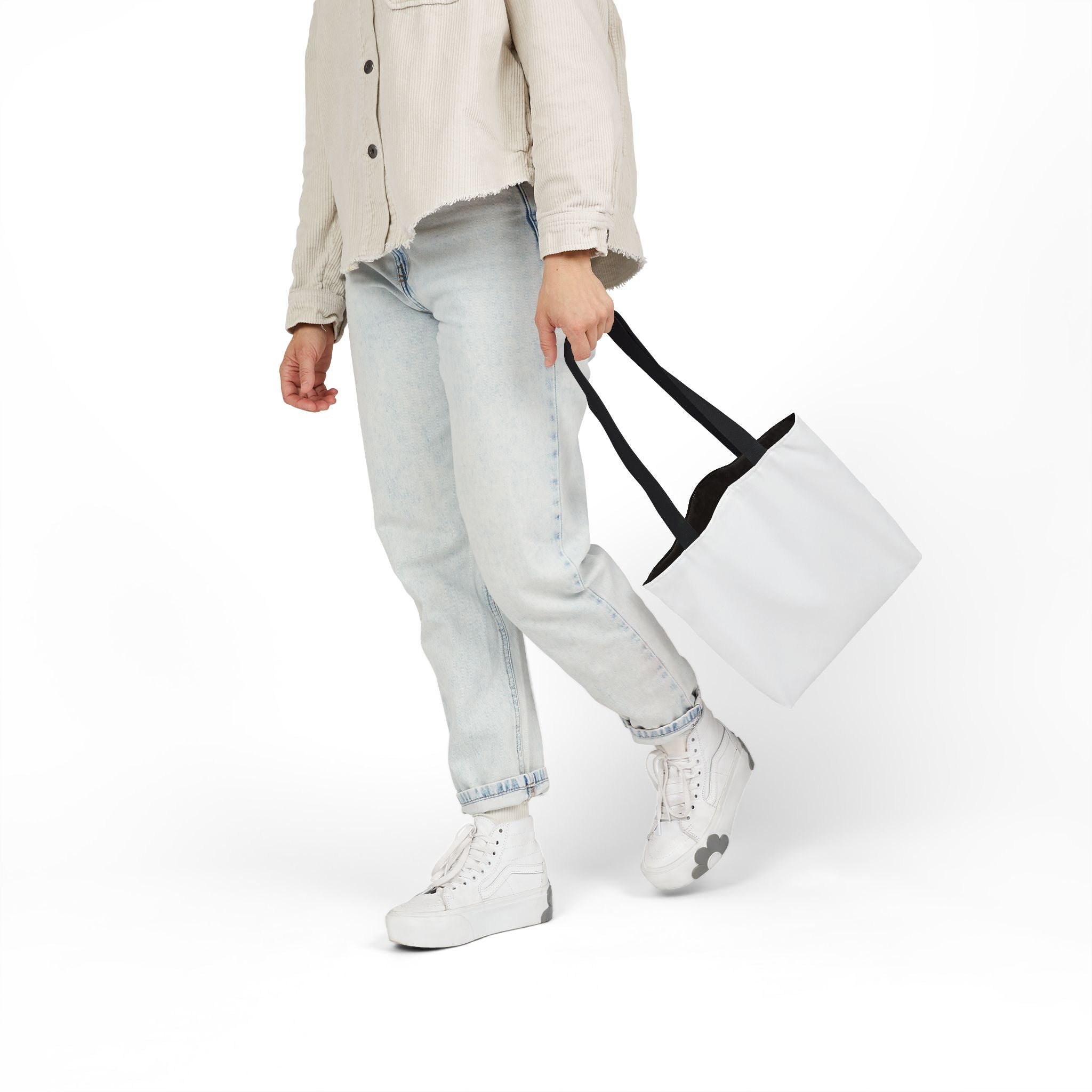 Tote Bag — "I (Heart) Tacos" Vertical Graphic Canvas Tote